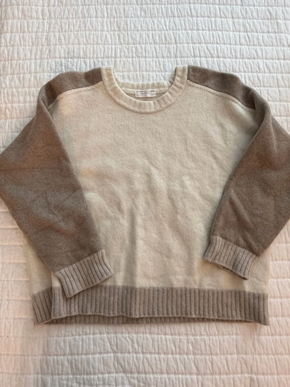 Majestic Filatures Cream Cashmere Crewneck Sweater - Picture 3 of 3